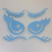 Set of Unicorn Eyes  Fondant Stamp (colours may vary) (Each Eye is approx 5cm)