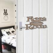 Room Name Sign with Football