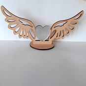 Angel Wings with Personalised Heart