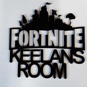 FORTNITE PERSONALISED ROOM SIGN (20CMX20CM) image
