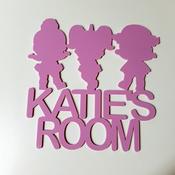 LOL DOLL PERSONALISED ROOM SIGN (20CMX20CM) image
