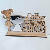Communion  Wood Keepsake With Mirror Chalice Girl or BOY