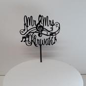 Personalised Music Wedding Cake Topper