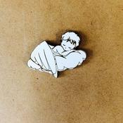 Sleeping Baby Angel White Mdf (Pk of 5) image