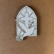 White Dove Engraved Craft Pieces (PK OF 5)