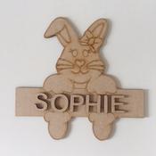 Girl and Boy Bunny with Letters for Name (20cmx21cm) ( Letters 3cm each)