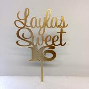 Personalised Sweet 16 Cake Topper image