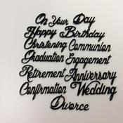 On Your ..... Variation Fondant Stamps SET(colours may vary)
