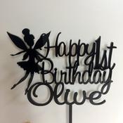Tinkerbell Personalised Birthday Cake Topper image