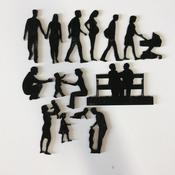 Family Fondant   Stamps (Approx 3cm - 10cm) (Colours may vary)