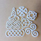 Fondant Celtic  Stamps (Approx 6cm - 8cm) (Colours may vary) image