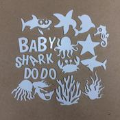Under the Sea and Baby Shark  Stamps (Approx 6cm - 8cm) (Colours may vary) image