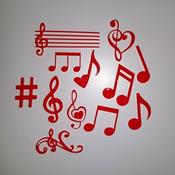 Fondant Music  Stamps (Approx 5cm - 8cm) (Colours may vary) image