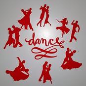 Fondant Dance Stamps (Colours may vary) (Approx 5cm and 6cm)