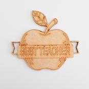 Best Teacher Engraved Apples (10cm) (PK OF 5)