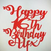 Happy Age and Name Birthday Topper image
