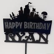 Fortnite Happy Birthday with Name Cake Topper