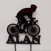 Personalised Cyclist Cake Topper image