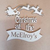 Box Frame Set White Christmas at the Name To fit Box Frame (23X23cm)
