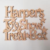 Toy Show Treat Box  Lid (approx 19x15cm)  One Name Only
