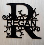 Monogram Name Sign (Approx 30cm x25cms) ( Acrylic)