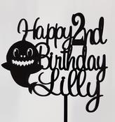 Baby Shark Birthday Cake Topper with Name &amp;amp; Age image