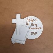Communion Plaque with Name and Communion  Date 15cm