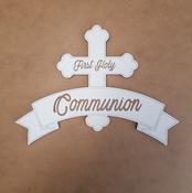 First Holy Communion Cross with Swash 15cm