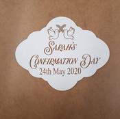 Confirmation Plaque with Name and Confirmation Date 15cm
