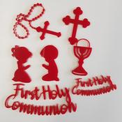COMMUNION FONDANT CAKE STAMP   (COLOURS MAY VARY)