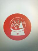 LET IT SNOW GLOBE  FONDANT EMBOSSER STAMP