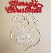 Best Teacher Christmas Bauble image