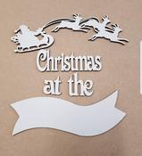 Box Frame Set White  Christmas at the Blank To fit Box Frame (23cmx23cm)