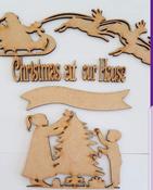 Box Frame Set Christmas at our House To fit Box Frame (23cmx23cm) image