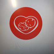 BABY IN HEART FONDANT EMBOSSER STAMP