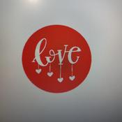 LOVE WITH HANGING HEARTS  FONDANT EMBOSSER STAMP