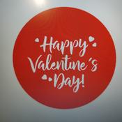 HAPPY VALENTINES DAY WITH HEARTS  FONDANT EMBOSSER STAMP image