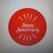 HAPPY ANNIVERSARY FONDANT EMBOSSER STAMP