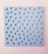 STAR PRINT  CUT OUT 8CM SQUARE (Colours may vary) image