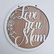 Wall Plaque - Love you Mam 28CM image