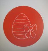 Easter Egg With Bow Embosser Stamp image