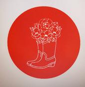 WELLIEBOOTS WITH FLOWERS EMBOSSER STAMP