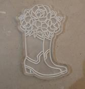 WELLIEBOOT WITH FLOWERS COOKIE TEMPLATE EMBOSSER image