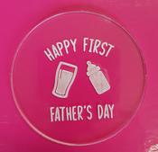 HAPPY FIRST FATHERS DAY PINT AND BOTTLE  EMBOSSER STAMP image