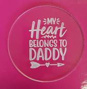 MY HEART BELONGS TO DADDY  EMBOSSER STAMP image