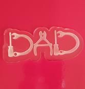 DAD   EMBOSSER AND CUT OUT SHAPE  CAKE STAMP 10CM image
