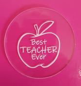 BEST TEACHER APPLE EMBOSSER STAMP image