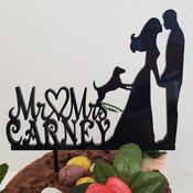 Personalised Mr and Mrs with Jumping Dog