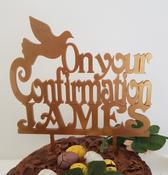 Confirmation Cake Topper with Dove