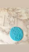 EXPECTANT MOTHER WITH HEARTS CUT OUT 3D EMBOSSER
